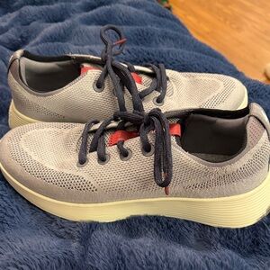 Allbirds Gray and Red Tree Runner Go